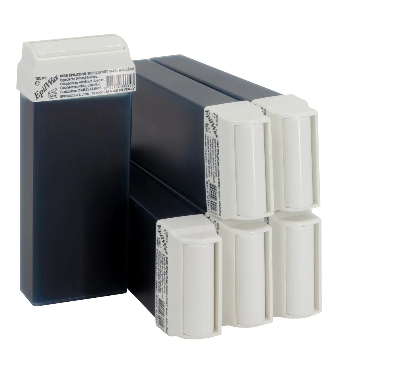 Lot de 6 Roll On 100 ml de cire Epilation à l'azulène idéale pour tous types de peaux