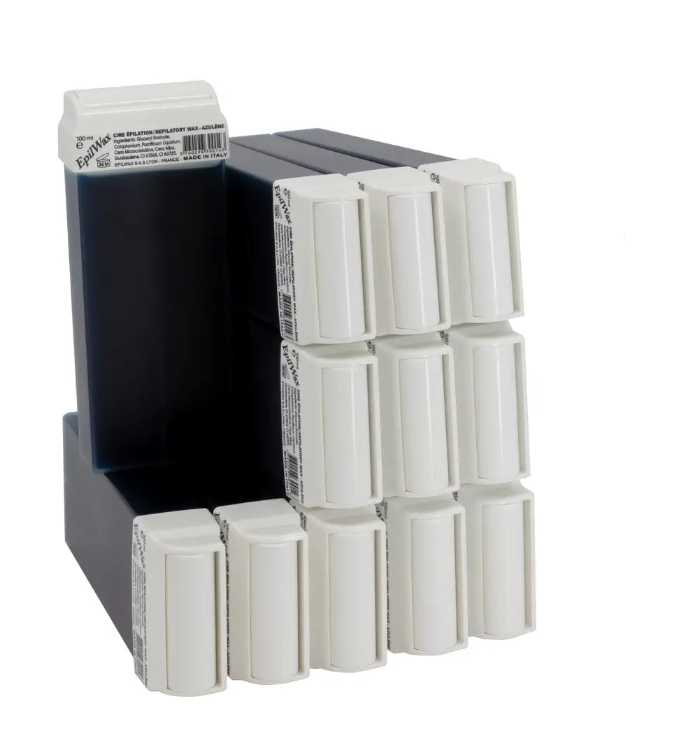 Lot de 12 Roll On 100 ml de cire Epilation à l'azulène idéale pour tous types de peaux