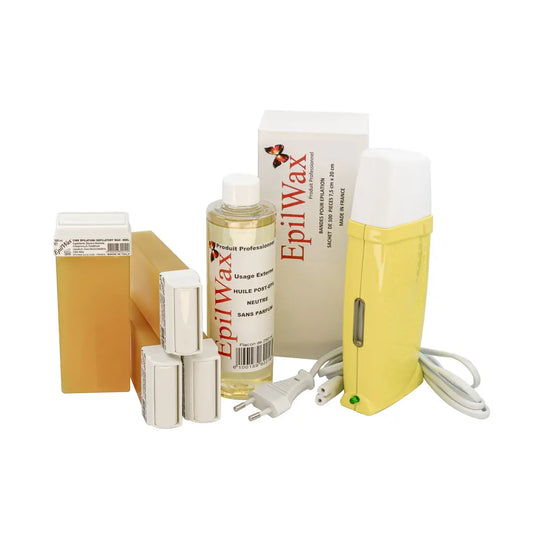 Kit d'épilation professionnel avec 4 roll-on de cire au miel gamme royal