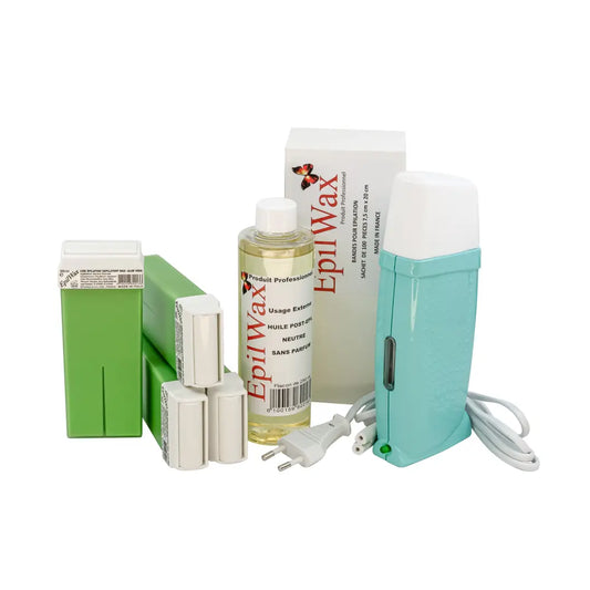 Kit d'épilation professionnel avec 4 roll-on de cire à l'aloé vera gamme royal