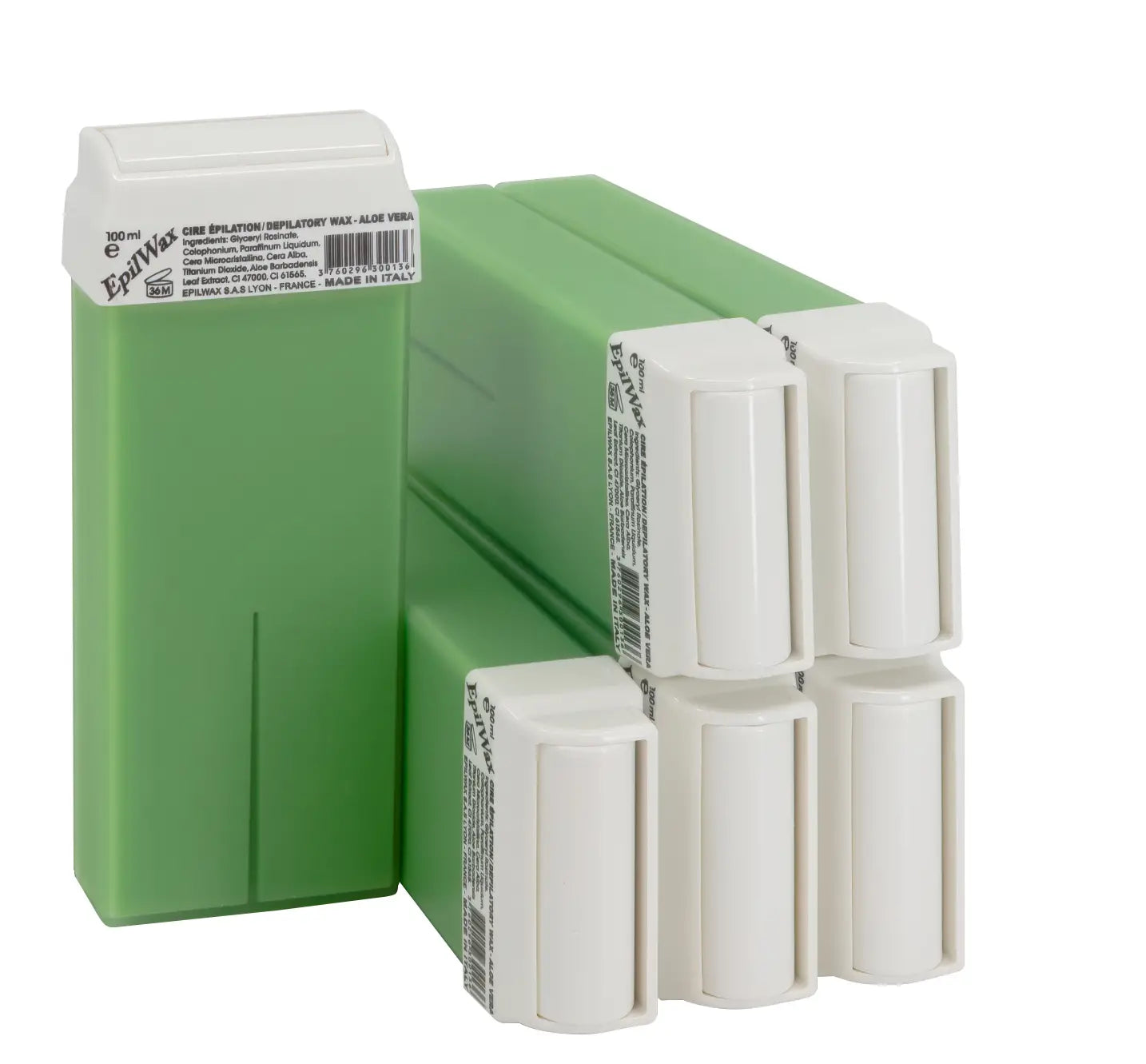 Lot de 6 Roll On 100 ml de cire Epilation à l'aloé vera idéale pour tous types de peaux