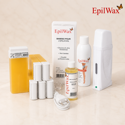 Kit d'épilation professionnel avec 4 roll-on de cire au miel gamme royale (basic)