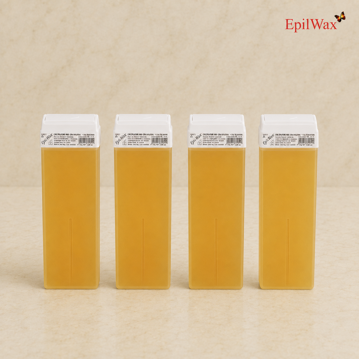 Kit d'épilation professionnel avec 4 roll-on de cire au miel gamme royal
