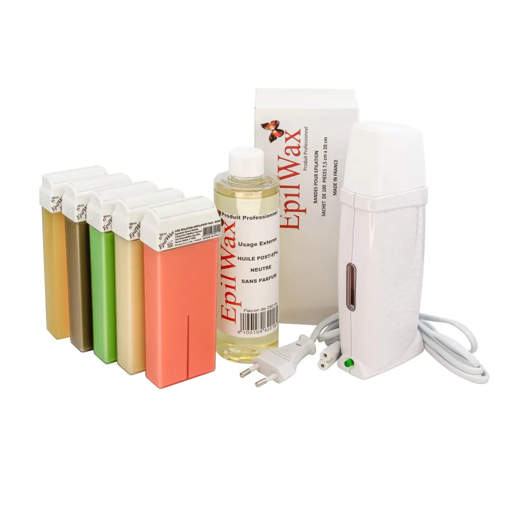 Kit d'épilation professionnel avec 5 roll-on de cire panaché gamme royal