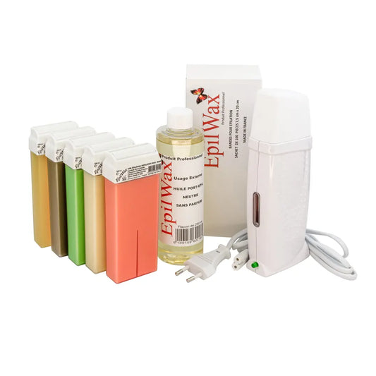 Kit d'épilation professionnel avec 5 roll-on de cire panaché gamme royal
