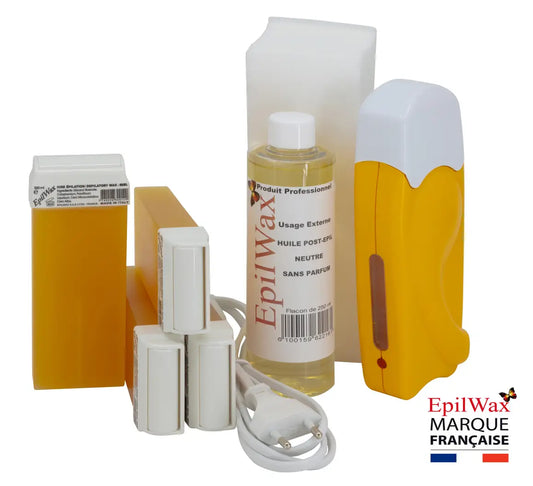 Kit d'épilation professionnel avec 4 roll-on de cire au miel gamme solo