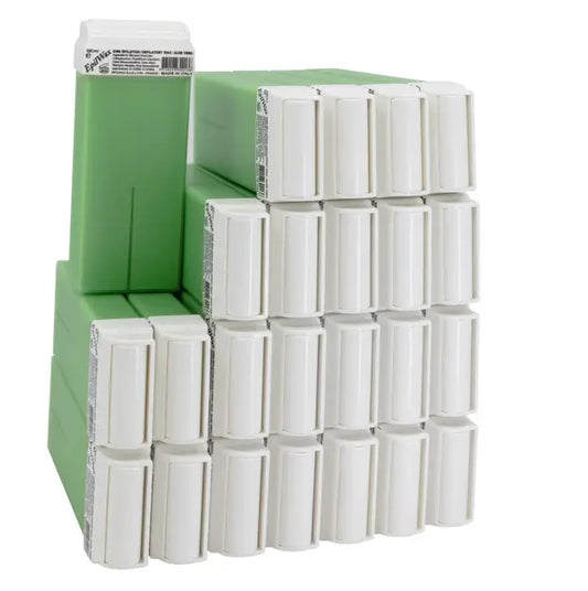 Lot de 24 Roll On 100 ml de cire Epilation à l'aloé vera idéale pour tous types de peaux