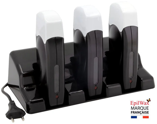 Chauffe cire trio sans fil avec sa base pour recharge noir