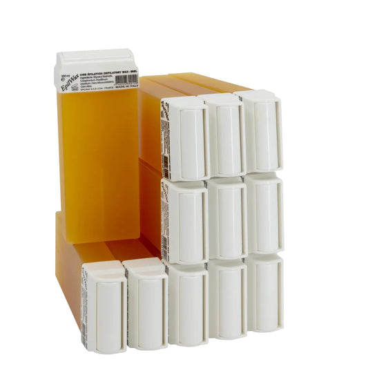Lot de 12 Roll On 100 ml de cire Epilation au miel idéale pour tous types de peaux