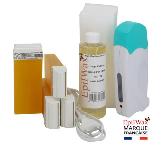 Kit d'épilation professionnel avec 4 roll-on de cire au miel gamme solo (basic)