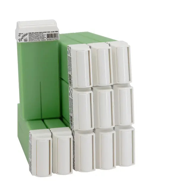 Lot de 12 Roll On 100 ml de cire Epilation à l'aloé vera idéale pour tous types de peaux