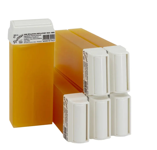 Lot de 6 Roll On 100 ml de cire Epilation au miel idéale pour tous types de peaux