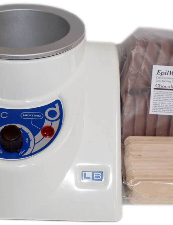 Kit d'épilation complet à la cire chaude au chocolat cuve 800 mL
